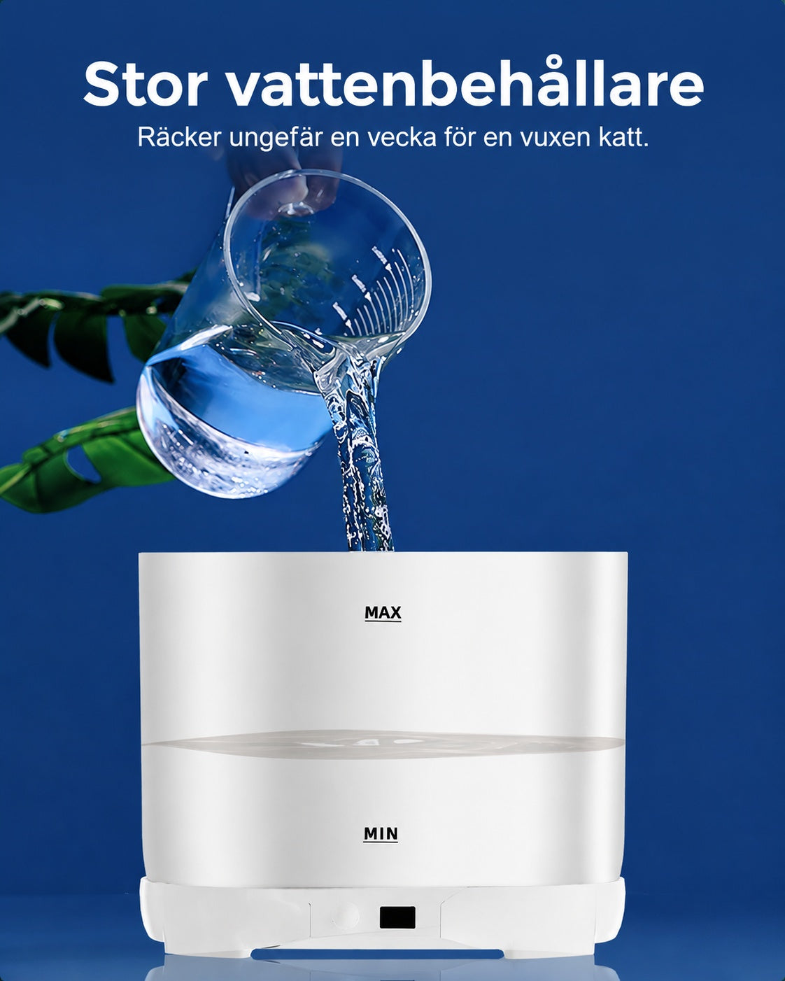 Stor vattenbehållare som räcker ungefär en vecka